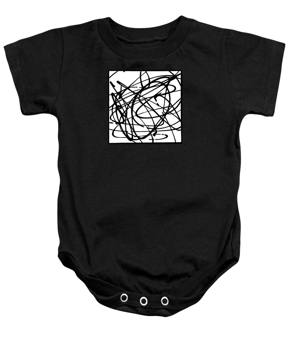Abstract Baby Onesie featuring the painting The B-Boy As by Ismael Cavazos