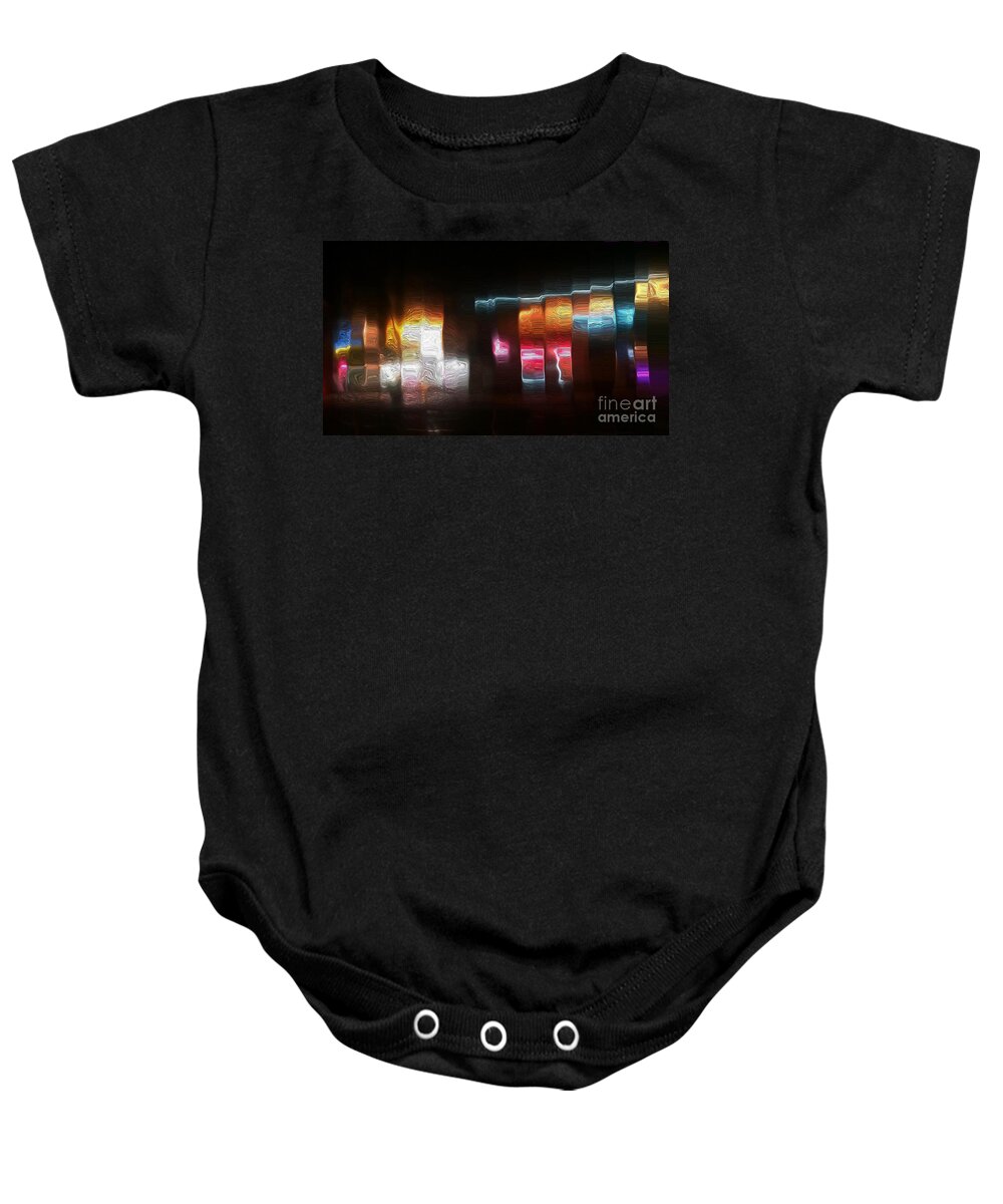 1000 Views Baby Onesie featuring the photograph The Gaslamp Quarter by Jenny Revitz Soper