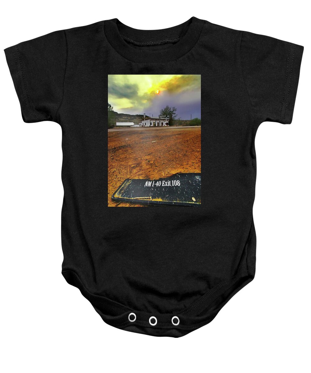 Route 66 Baby Onesie featuring the photograph The Ghost of Interstate 40 by Micah Offman