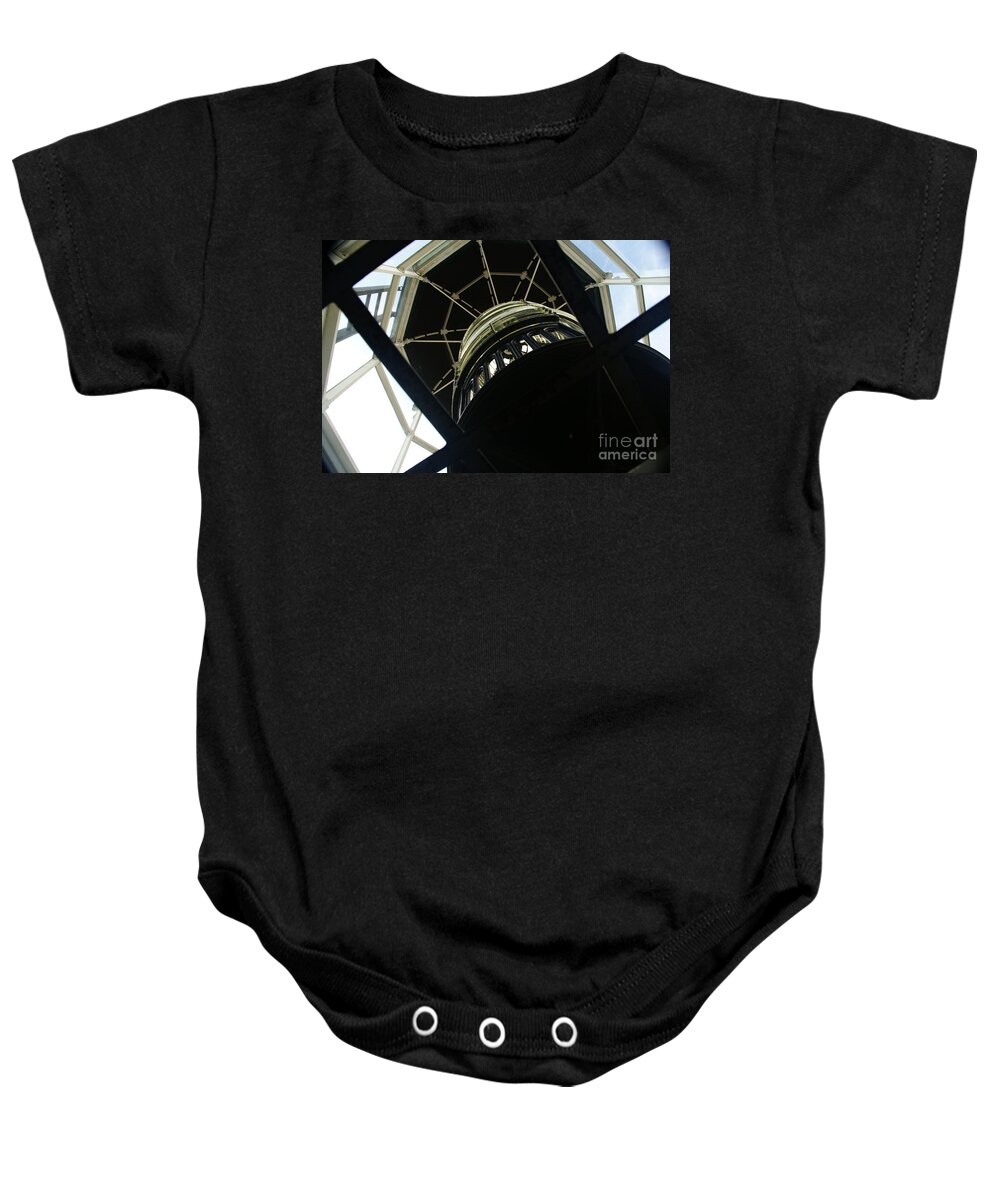 Lighthouse Baby Onesie featuring the photograph The Ghost Within by Linda Shafer