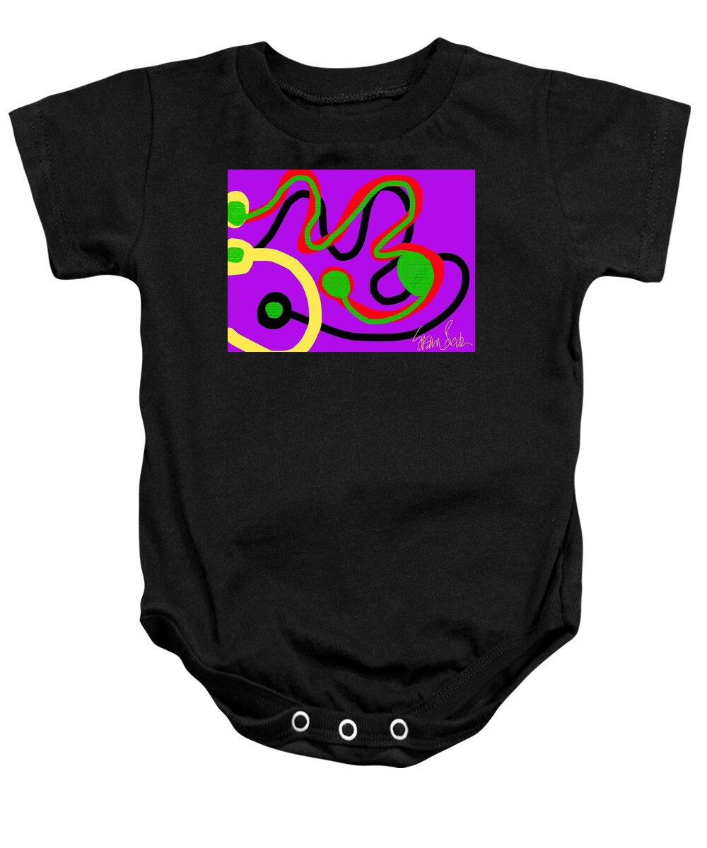 Abstract Baby Onesie featuring the digital art The Inner Tear Connection by Susan Fielder