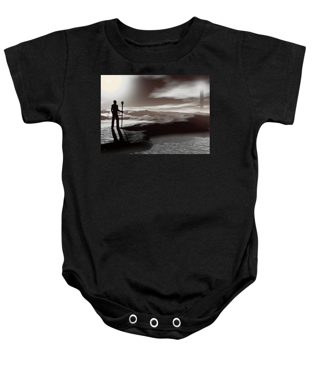 The Journey Baby Onesie featuring the digital art The Journey by John Alexander