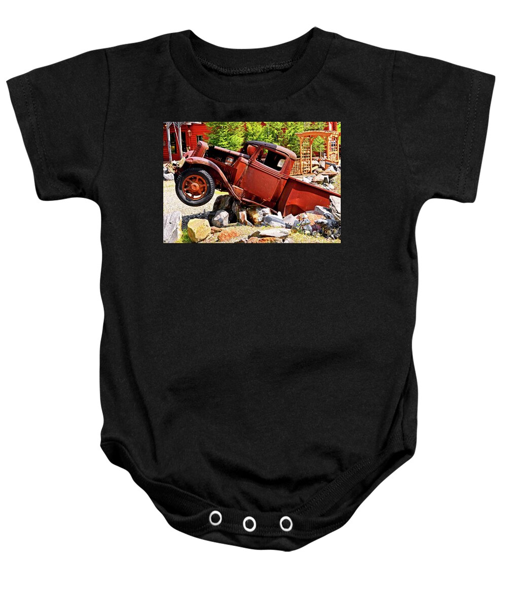 Truck Baby Onesie featuring the photograph The Moonshine Truck 001 by George Bostian
