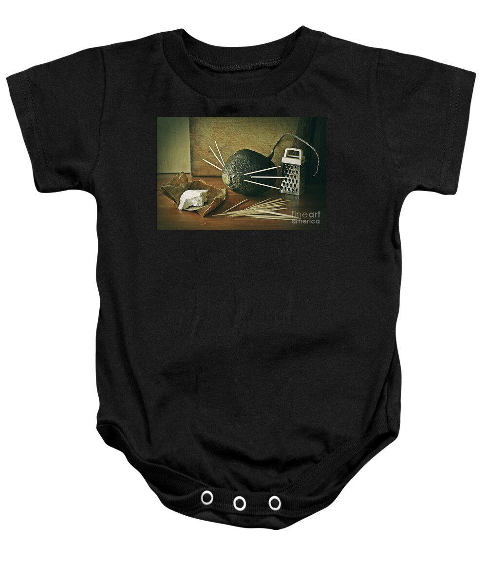 Abstract Baby Onesie featuring the photograph The mouse by Binka Kirova