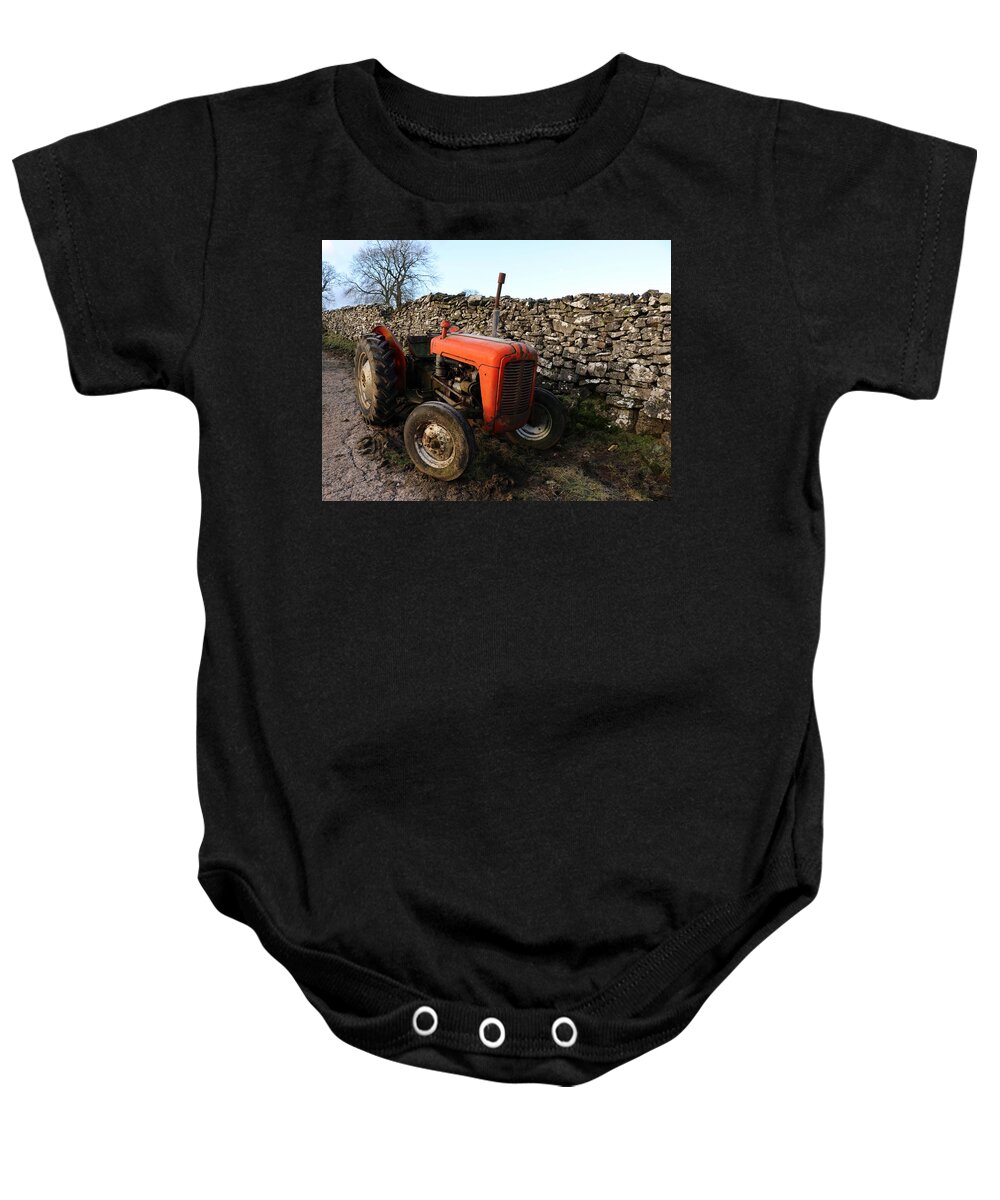 Old Baby Onesie featuring the photograph The Old Tractor by Lukasz Ryszka