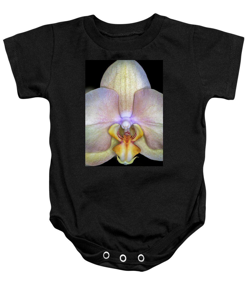 Orchid Baby Onesie featuring the photograph The Orchid Blossom by The Flying Photographer