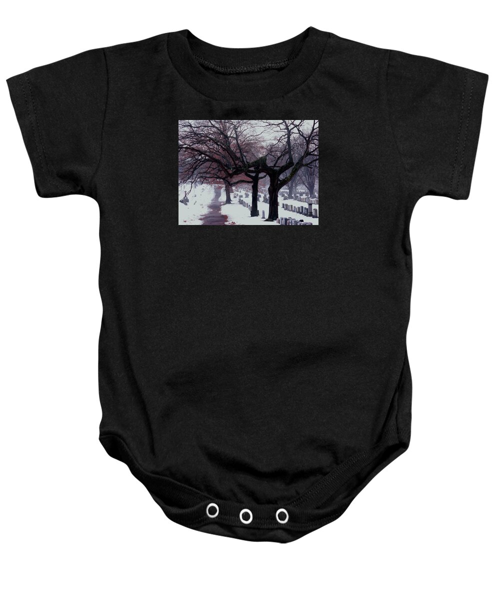 Winter Baby Onesie featuring the photograph The Path by Christopher Brown