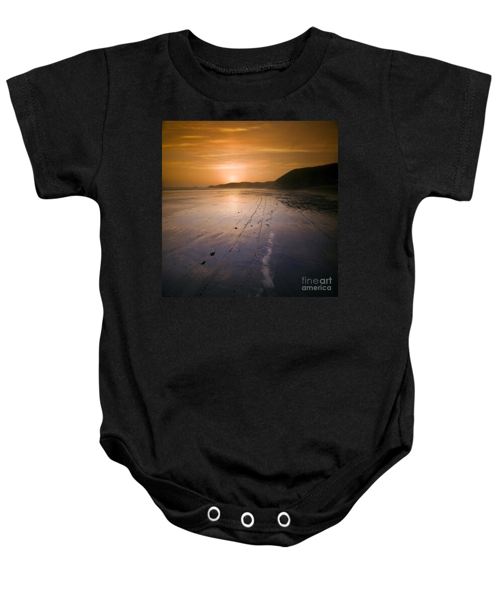Sunset Baby Onesie featuring the photograph The Pembrokeshire Sunset by Ang El