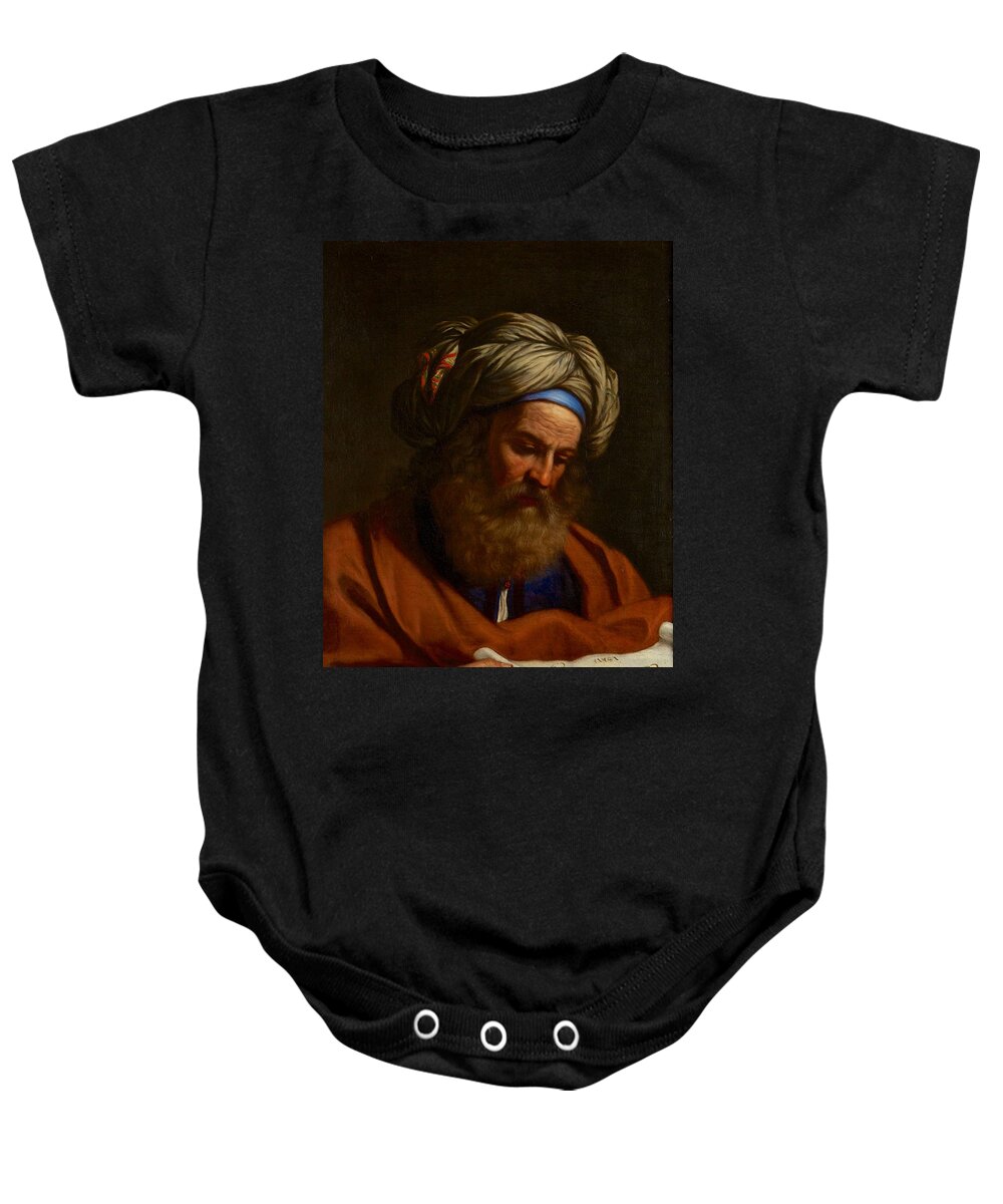 Benedetto Gennari Il Giovane Baby Onesie featuring the painting The Prophet Isaiah by Celestial Images