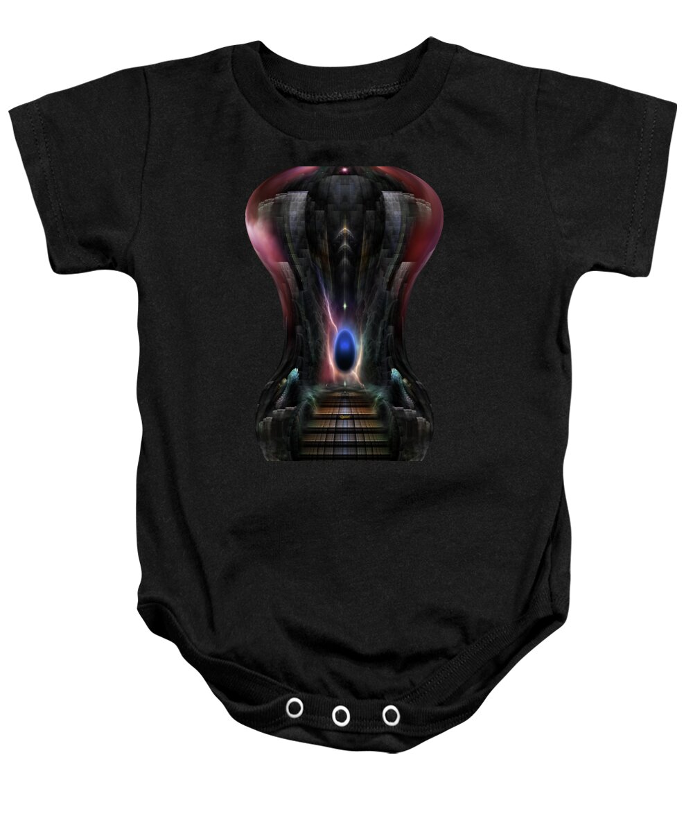 Realm Of Osphilium Baby Onesie featuring the digital art The Realm Of Osphilium Fractal Composition by Xzendor7