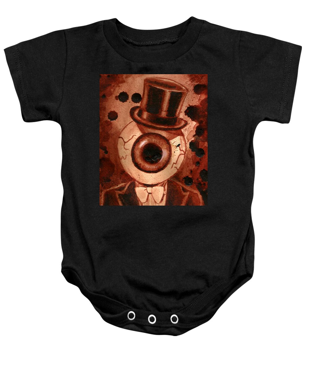  Baby Onesie featuring the painting THE RESIDENTS - proto 1 by Ryan Almighty