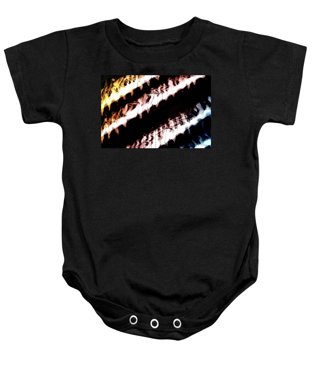 Keyboard Baby Onesie featuring the photograph The Wave Station by Linda Sannuti