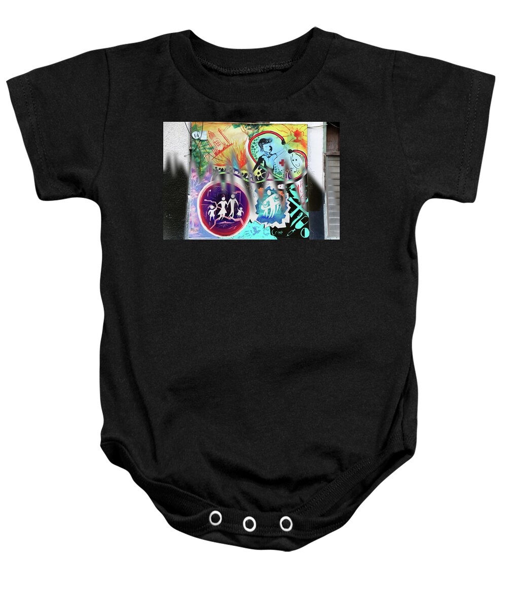 Mati Baby Onesie featuring the photograph They Will Cross All by Jez C Self