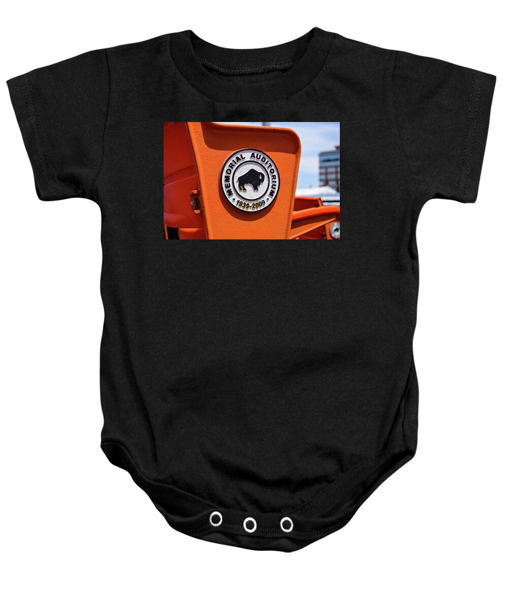 Buffalo Baby Onesie featuring the photograph Throwback Seats by Nicole Lloyd