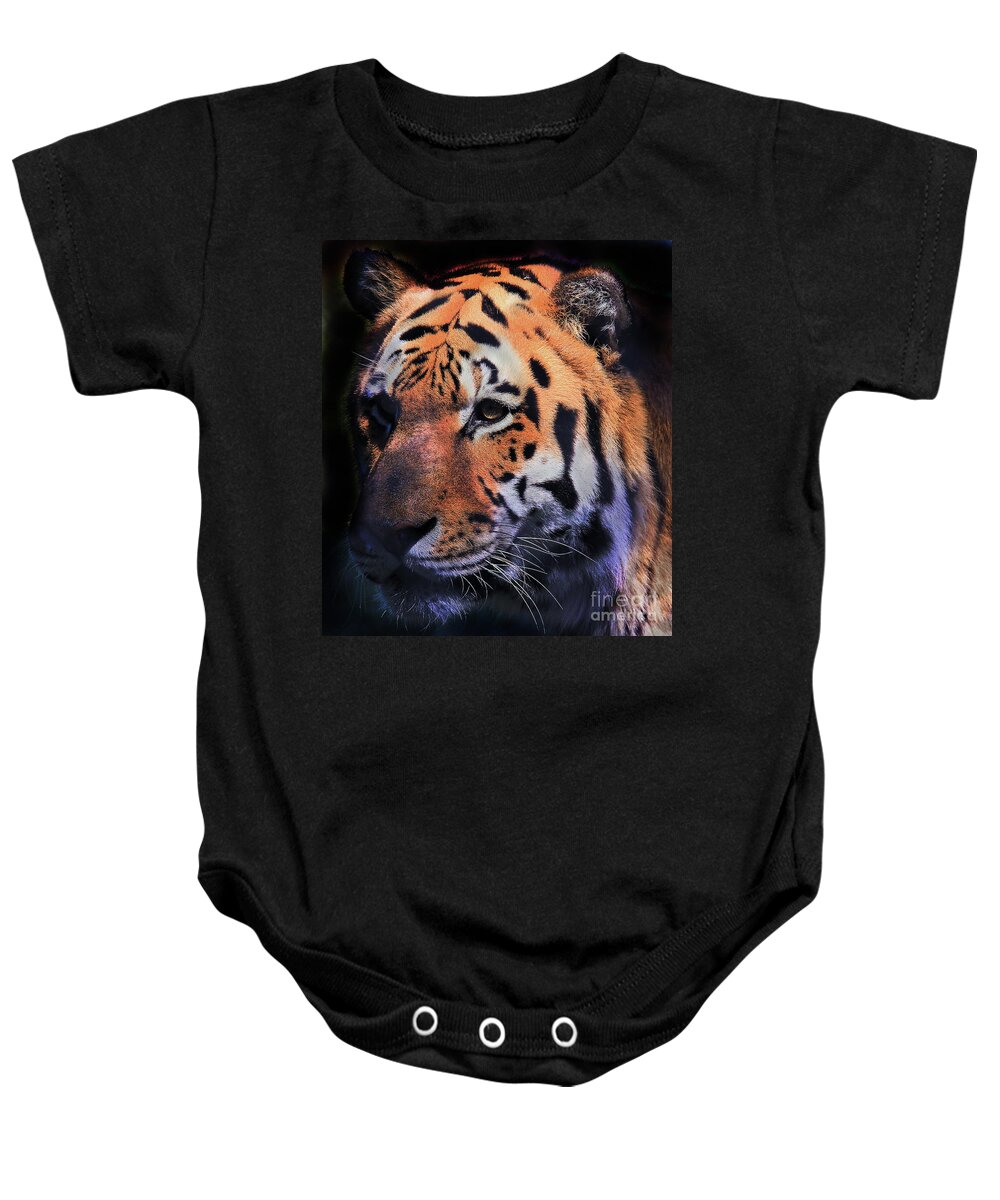 Tiger Baby Onesie featuring the photograph Tiger Portrait by Roger Becker
