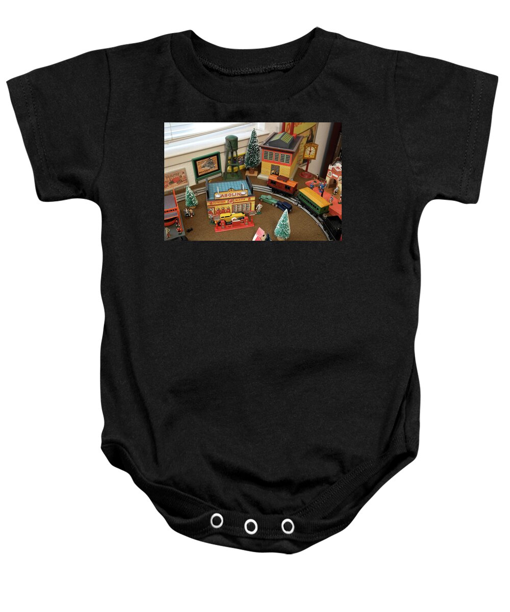 Toys Baby Onesie featuring the photograph Toytown - View from Gas Station by Michele Myers