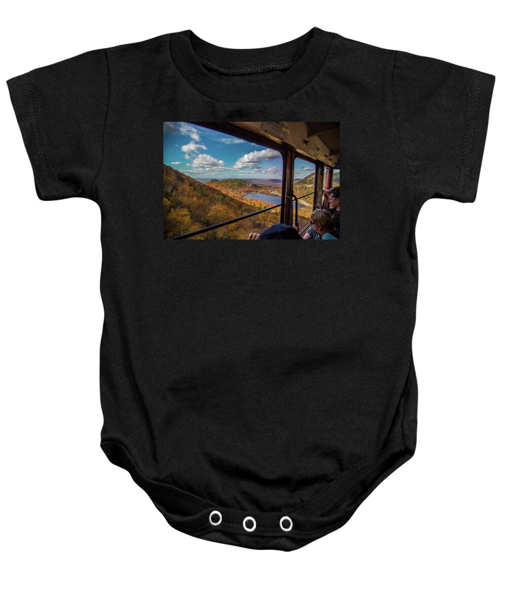 Echo Lake Baby Onesie featuring the photograph Tram With A View by Kevin Craft