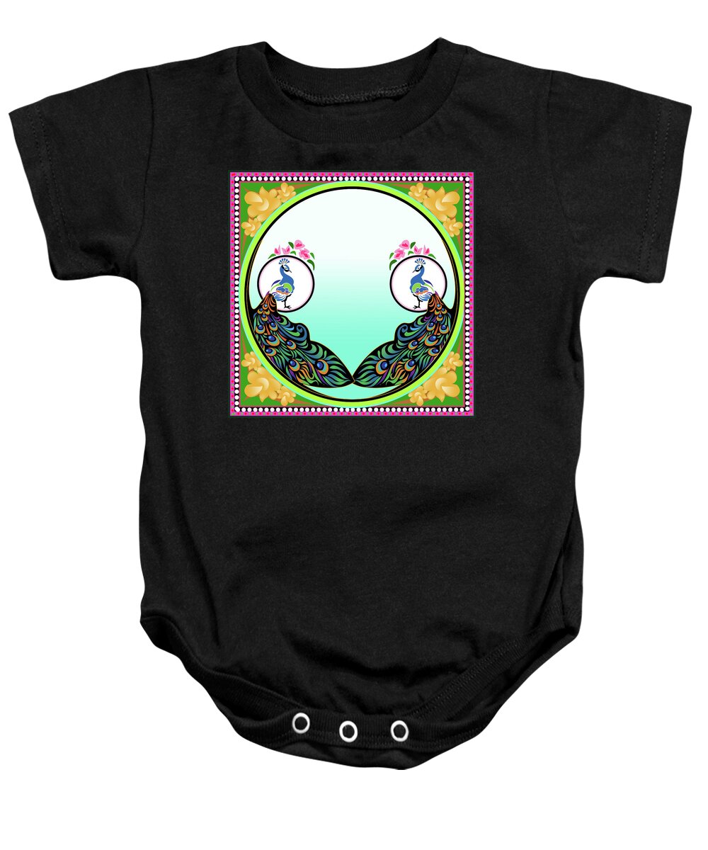 Pakistan Baby Onesie featuring the painting Truck Art 3 626 2 by Mawra Tahreem
