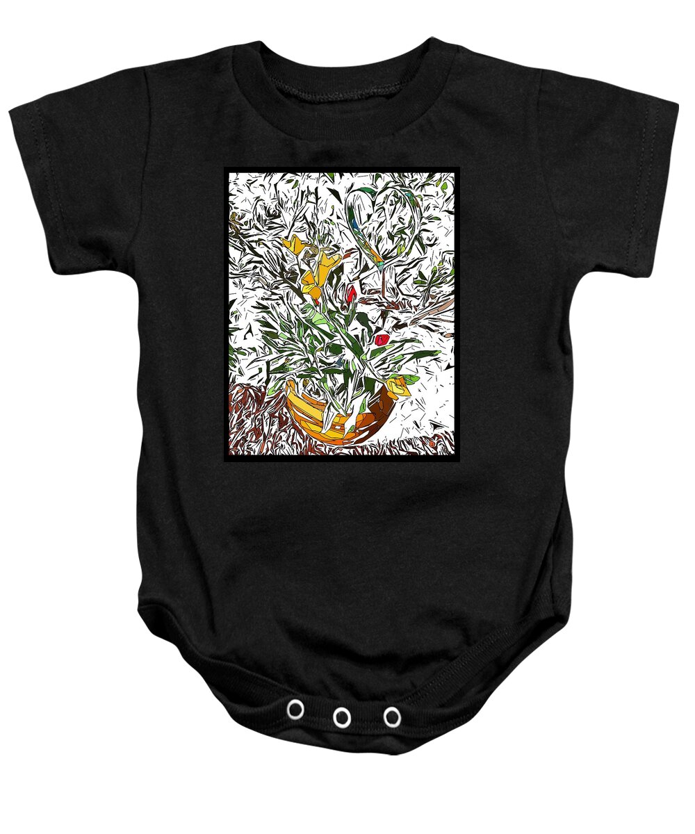Tulips Baby Onesie featuring the photograph Tulip Abstract by Jerry Abbott