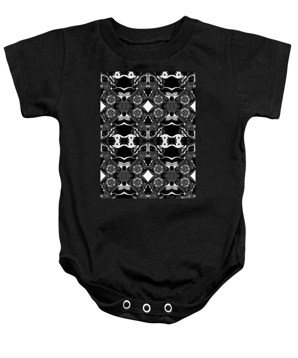 Change Baby Onesie featuring the digital art Turned Tables - Reverse Arrangement by Helena Tiainen