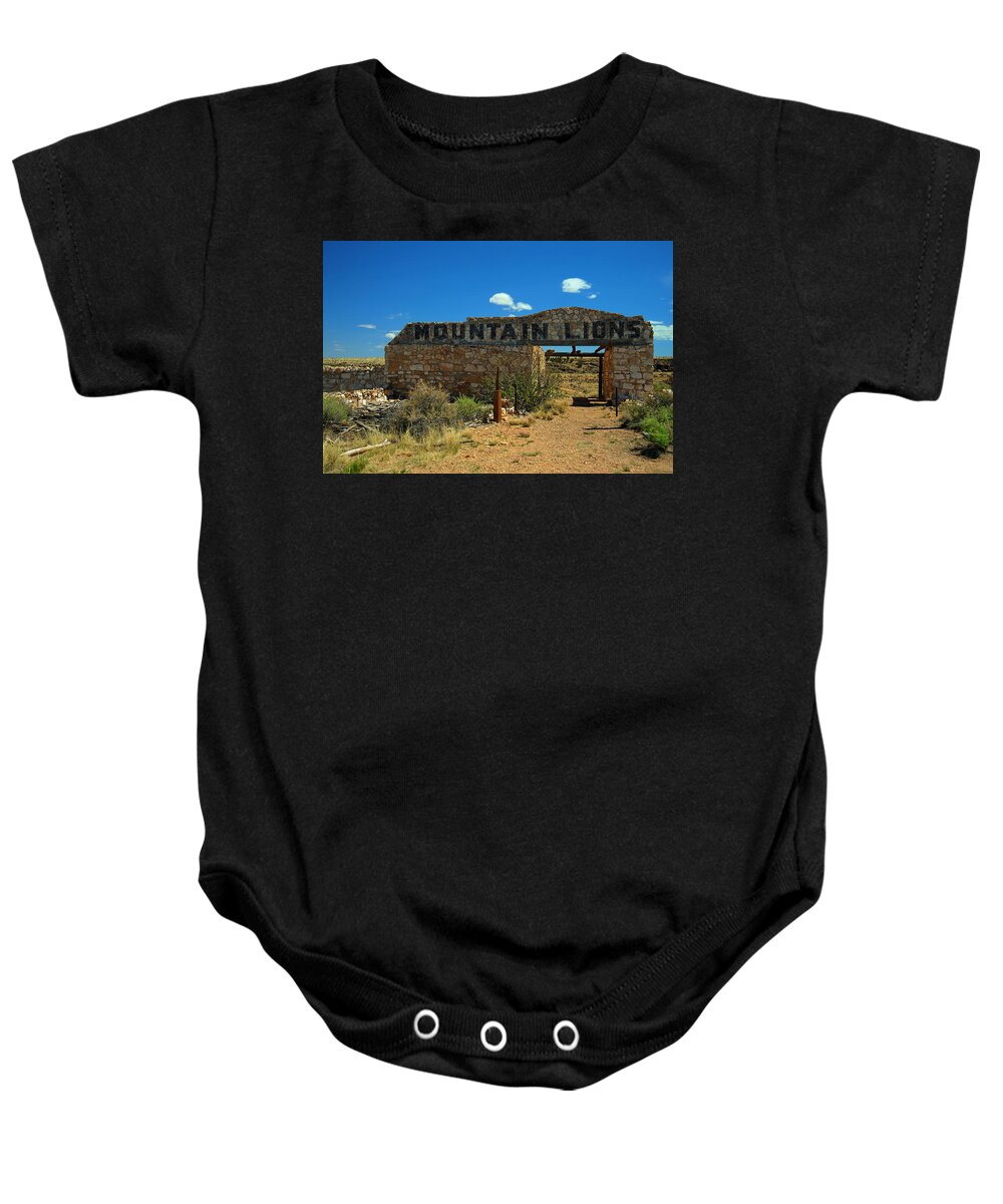 Home Baby Onesie featuring the photograph Two Guns by Richard Gehlbach