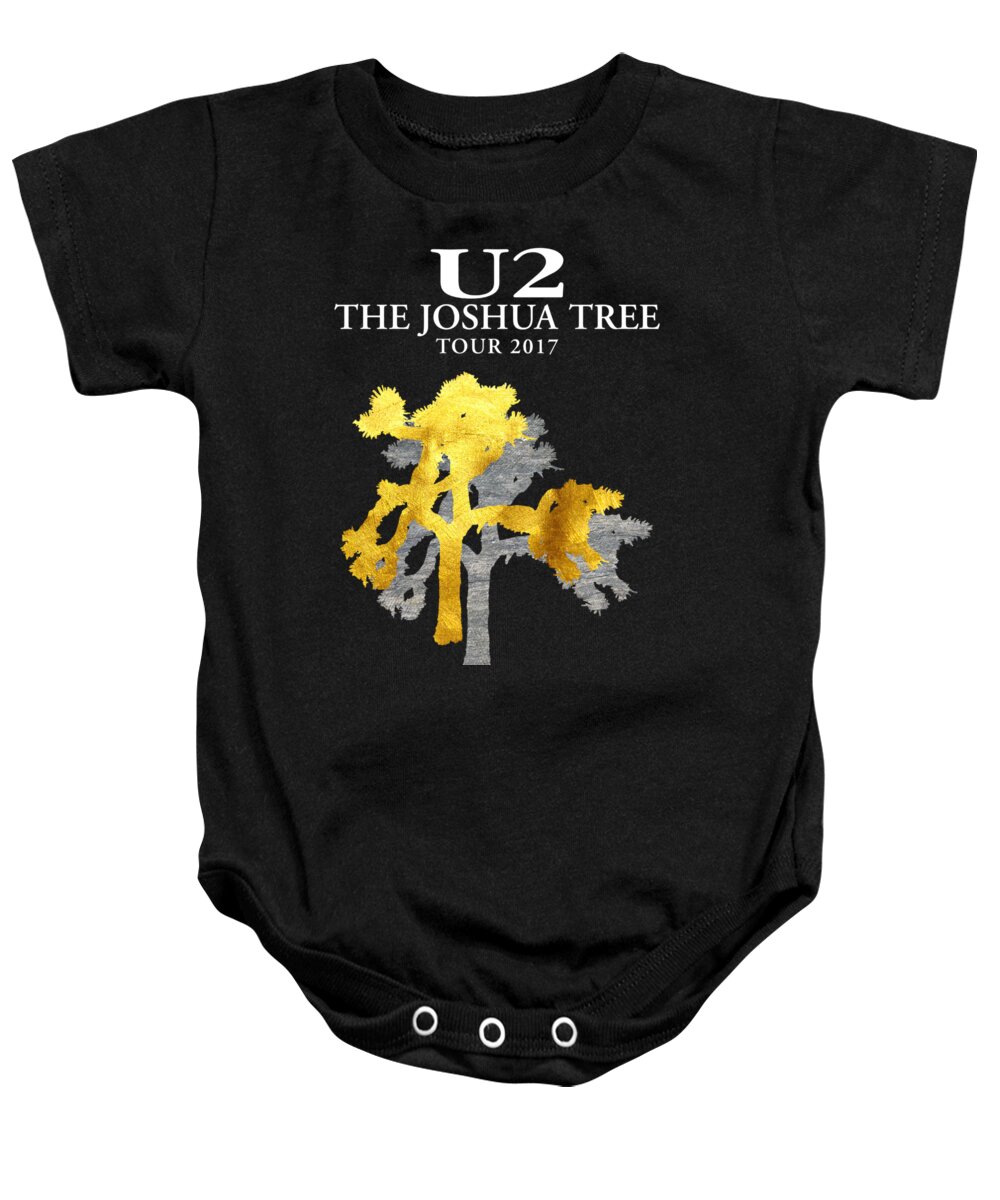 U2 Baby Onesie featuring the digital art U2 Joshua Tree by Raisya Irawan