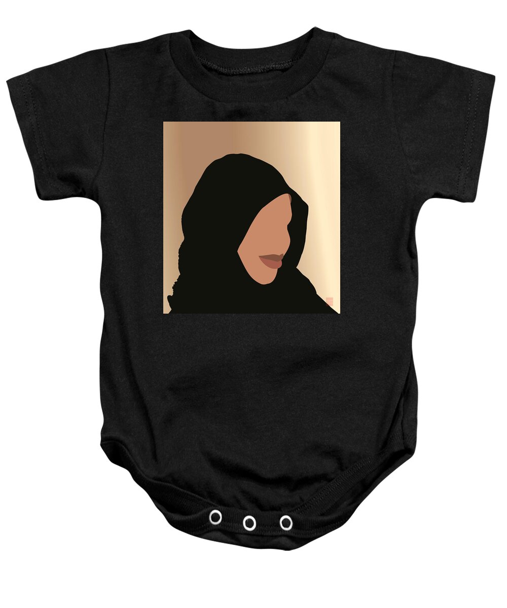 Islam Baby Onesie featuring the digital art Ukhti Smiles by Scheme Of Things Graphics
