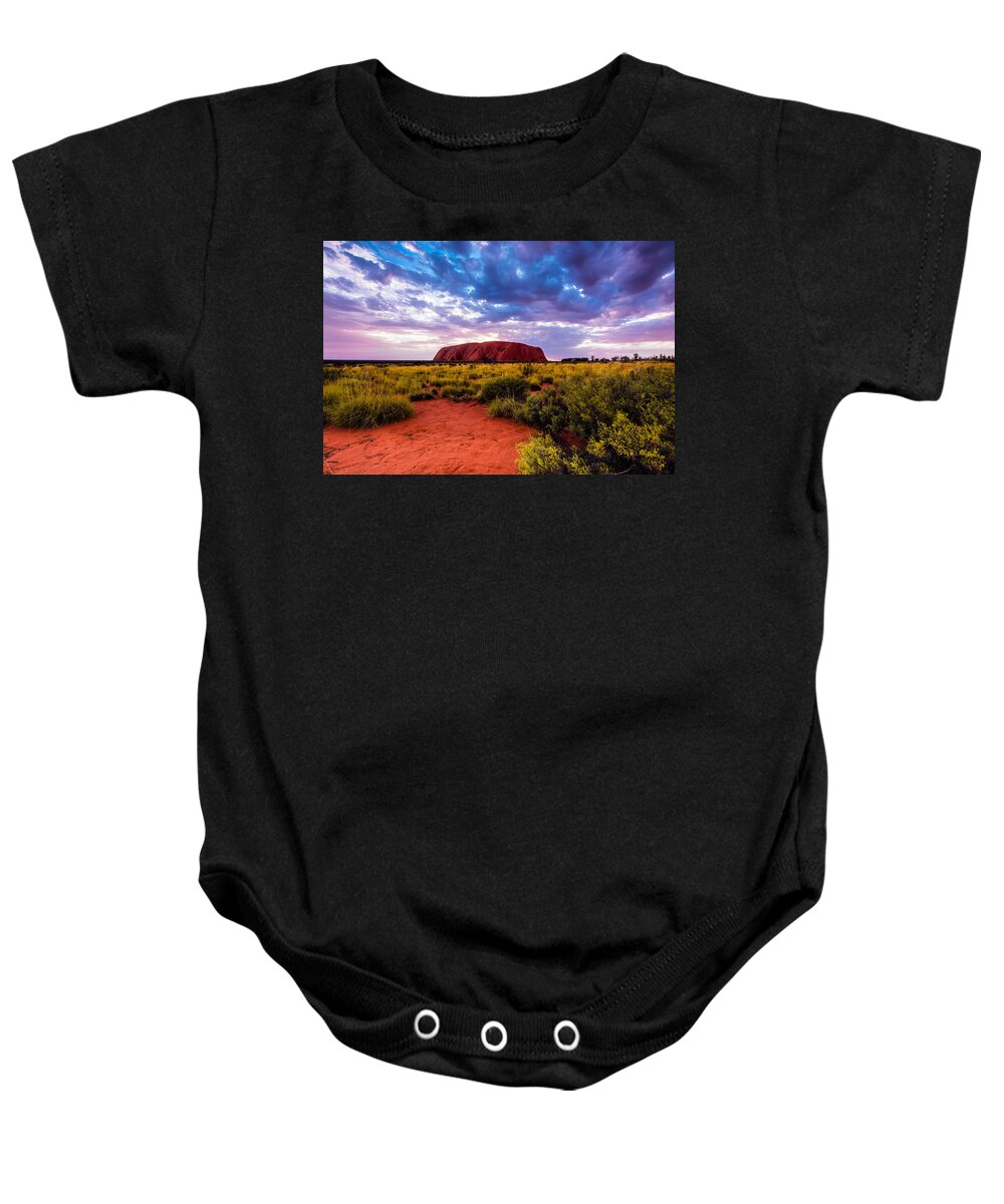 Uluru Baby Onesie featuring the photograph Uluru by U Schade