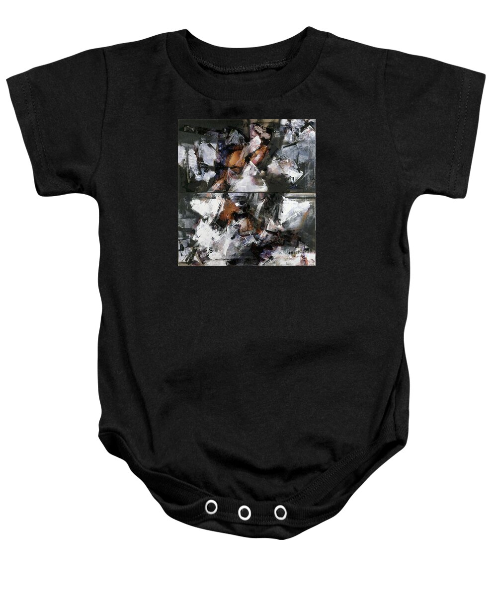Panels Baby Onesie featuring the painting Untitled III by Ritchard Rodriguez