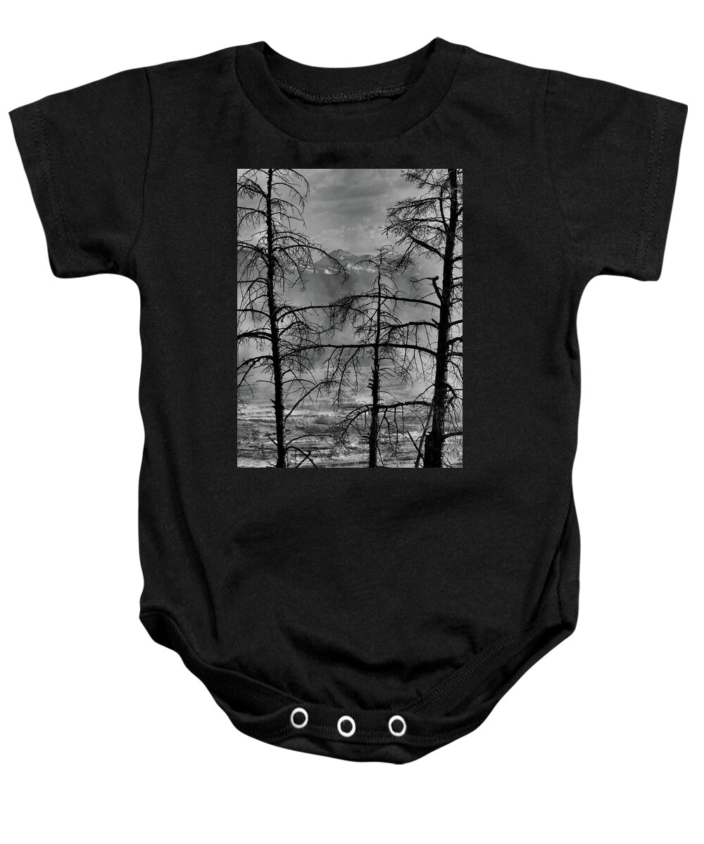 Yellowstone National Park Baby Onesie featuring the photograph View from the Merced River by Nadalyn Larsen
