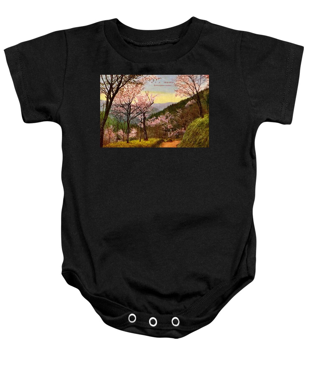 Archival Baby Onesie featuring the painting Vintage Japanese Art 14 by Hawaiian Legacy Archive - Printscapes