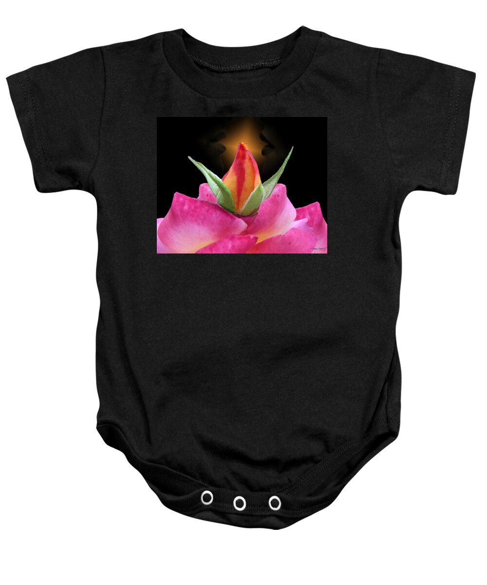 Fleurotica Art Baby Onesie featuring the digital art Virtual by Torie Tiffany