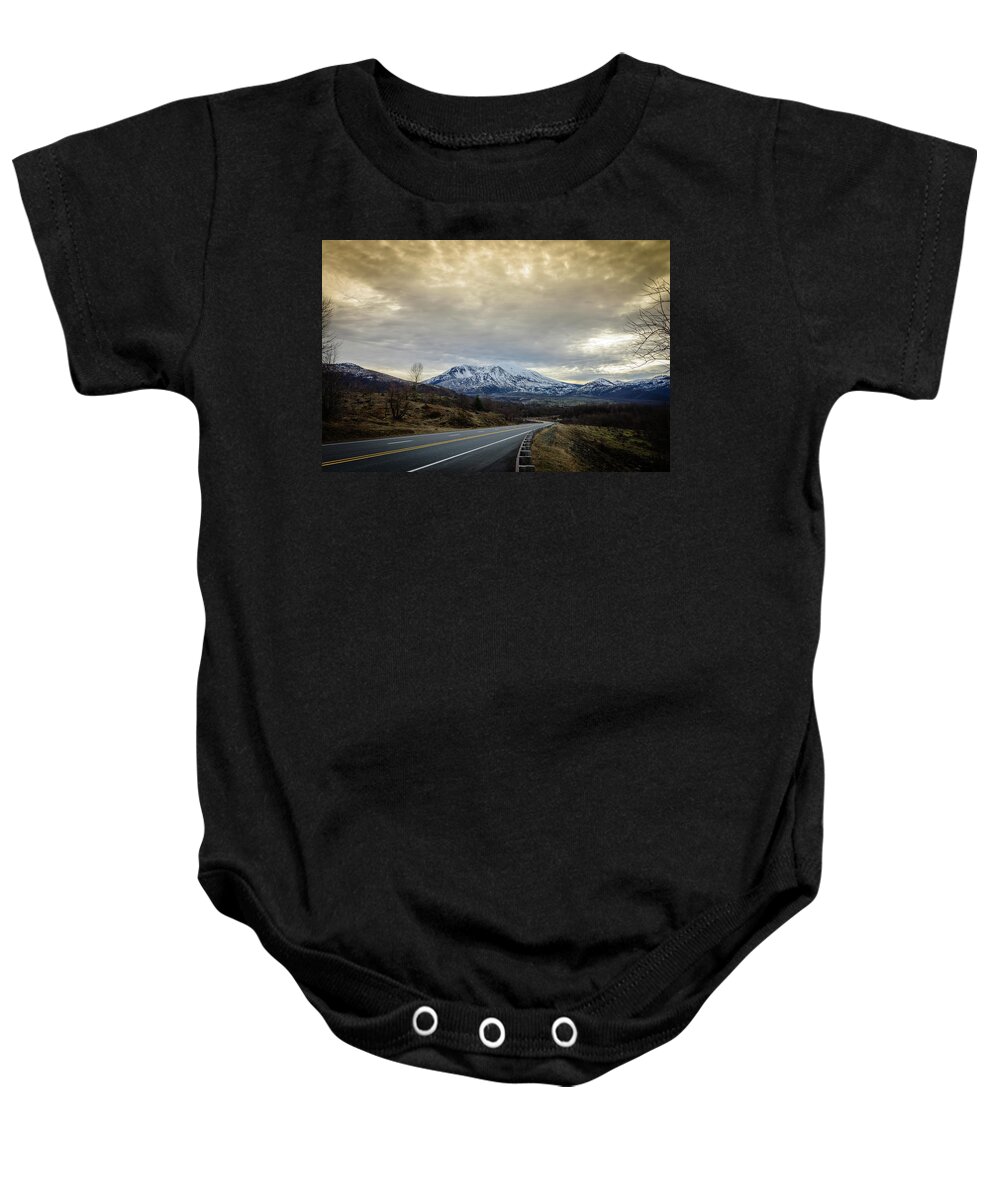 Landscape Baby Onesie featuring the photograph Volcanic Road by Michael Scott