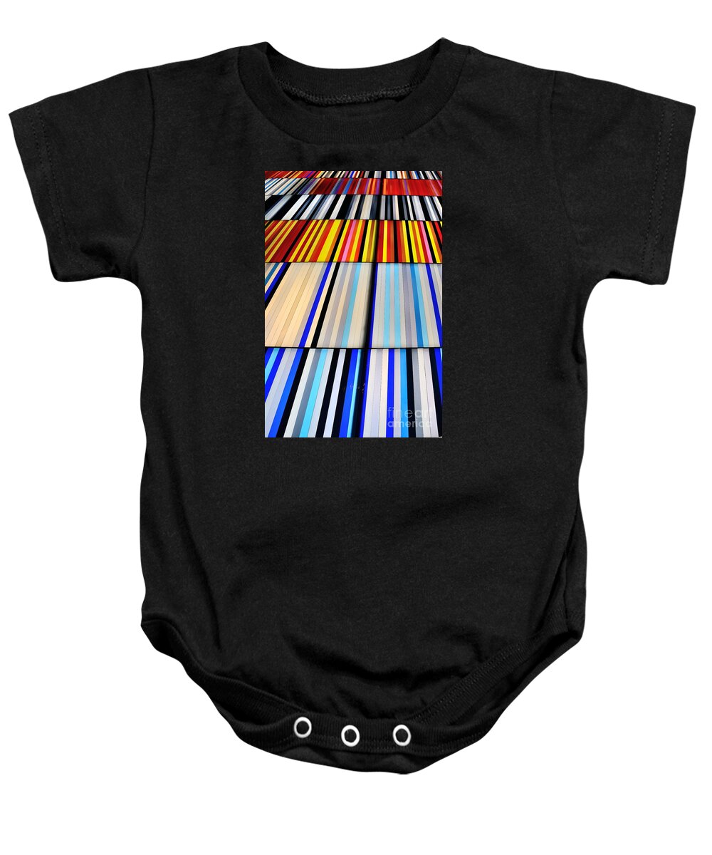 Warp Speed Color Colors Lines Perspective Abstract Baby Onesie featuring the photograph Warp Speed 9430 by Ken DePue