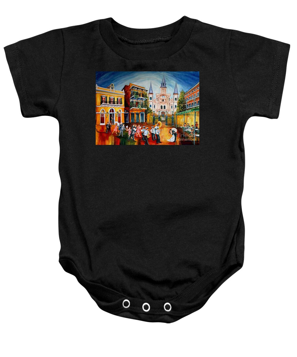 New Orleans Baby Onesie featuring the painting Wedding New Orleans' Style by Diane Millsap