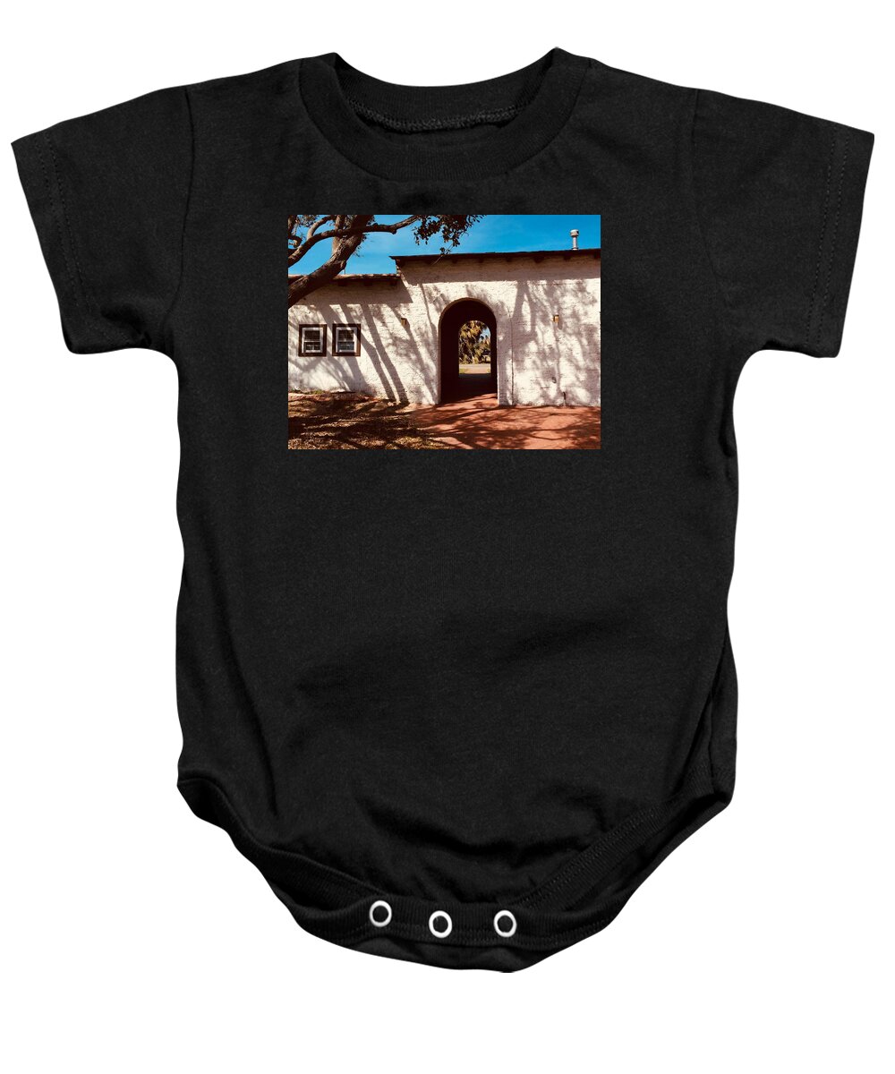 Doorway Baby Onesie featuring the photograph Welcome by Christine Lathrop