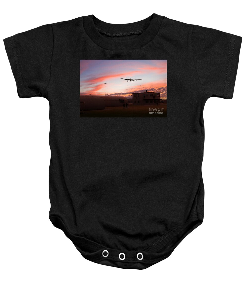 Avro Baby Onesie featuring the digital art Welcome Home Chaps by Airpower Art