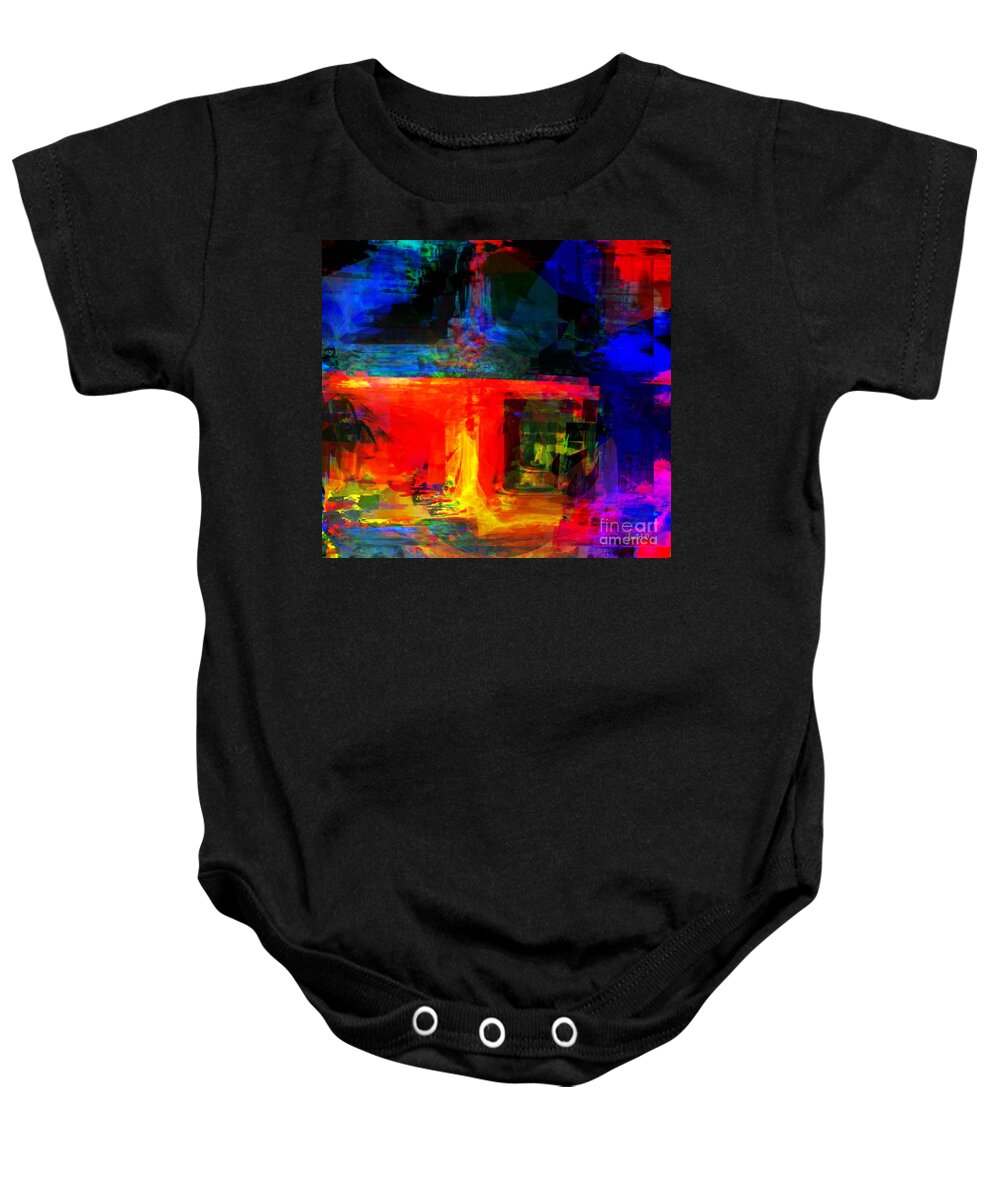 Fania Simon Baby Onesie featuring the digital art When Water Will Not Stop by Fania Simon