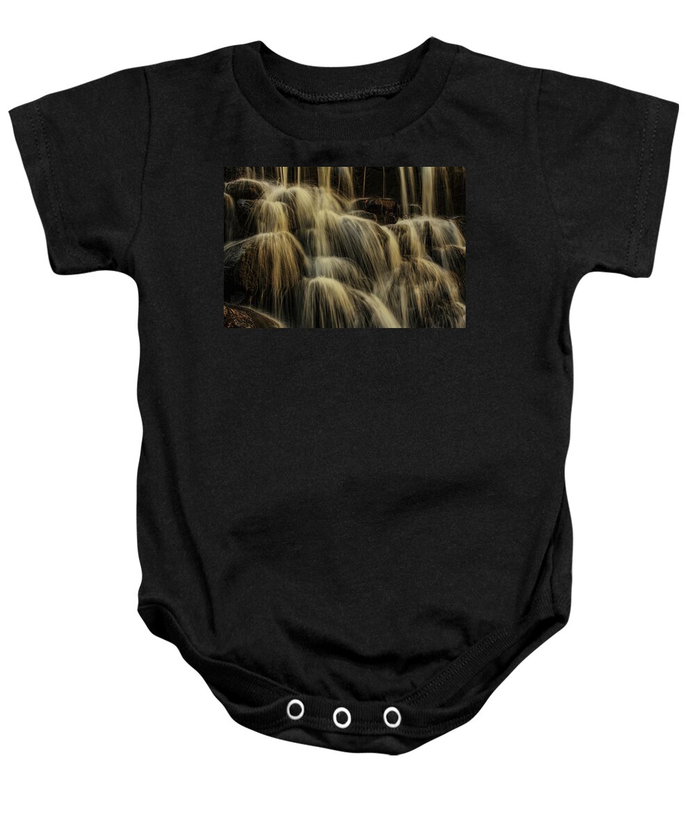 Waterfall Baby Onesie featuring the photograph Whitnall Park Boulder Wash by Dale Kauzlaric