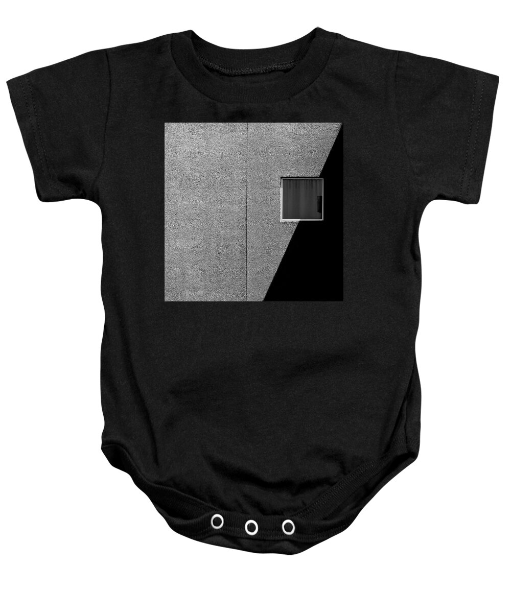 Urban Baby Onesie featuring the photograph Square - Window and Shadow by Stuart Allen