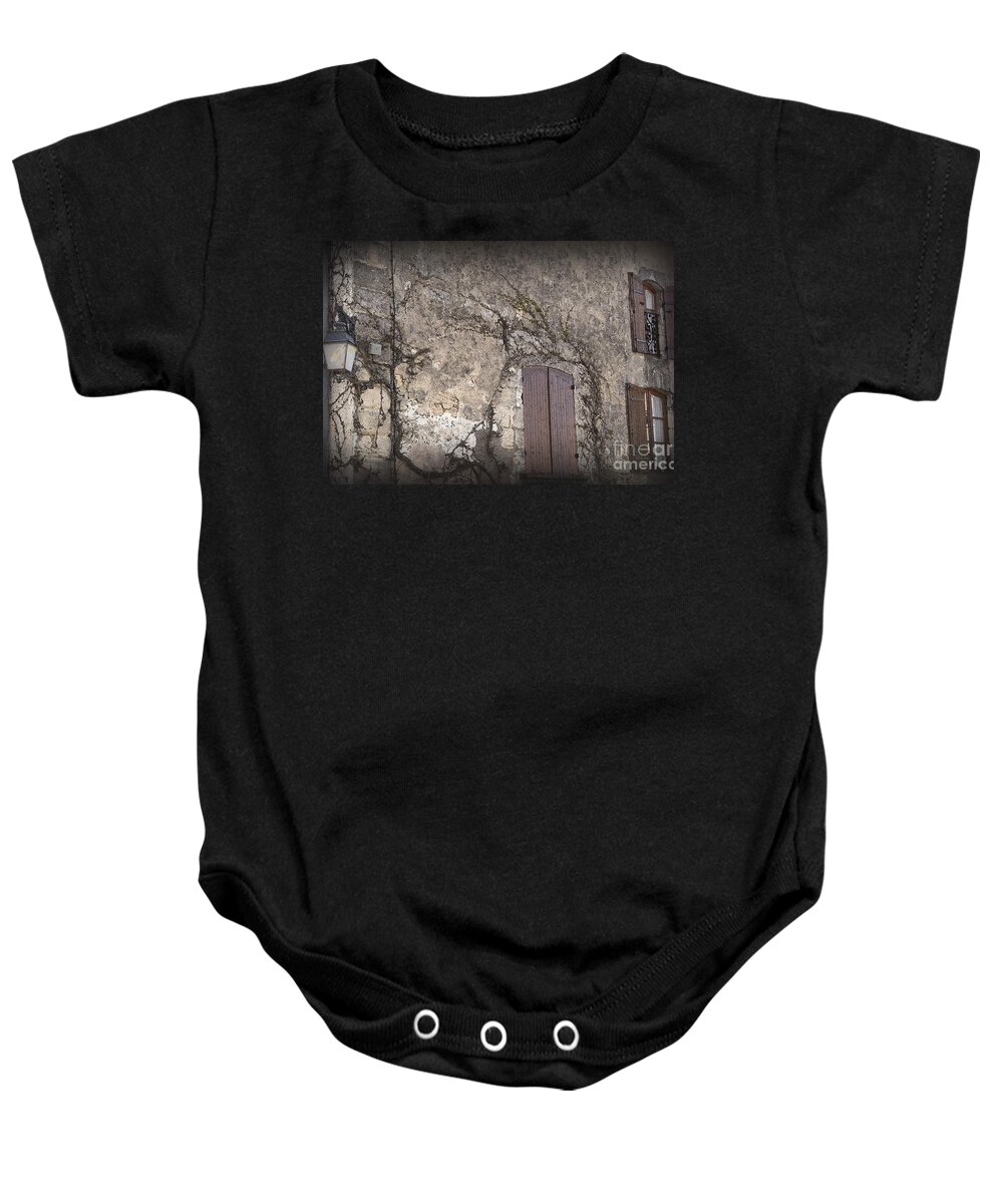 Bourg Baby Onesie featuring the photograph Windows Among the Vines by Victoria Harrington