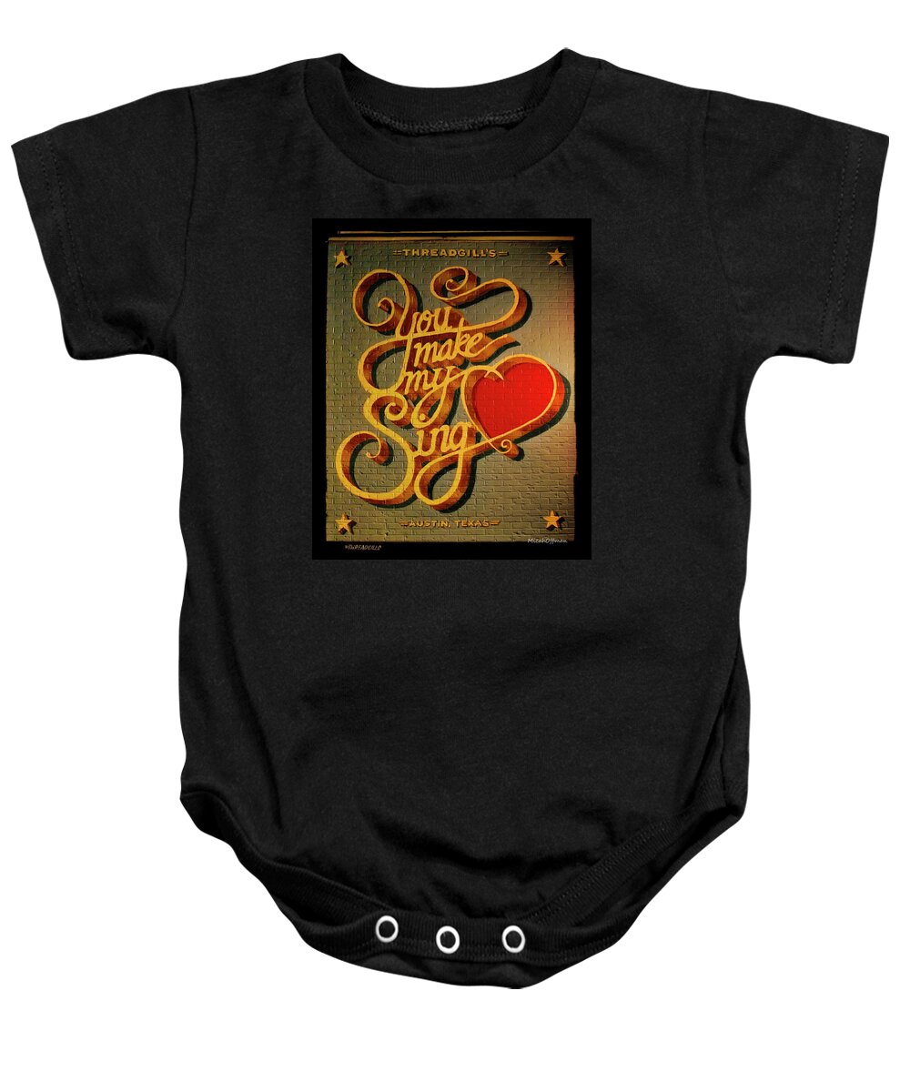 Austin Baby Onesie featuring the photograph You Make My Heart Sing by Micah Offman