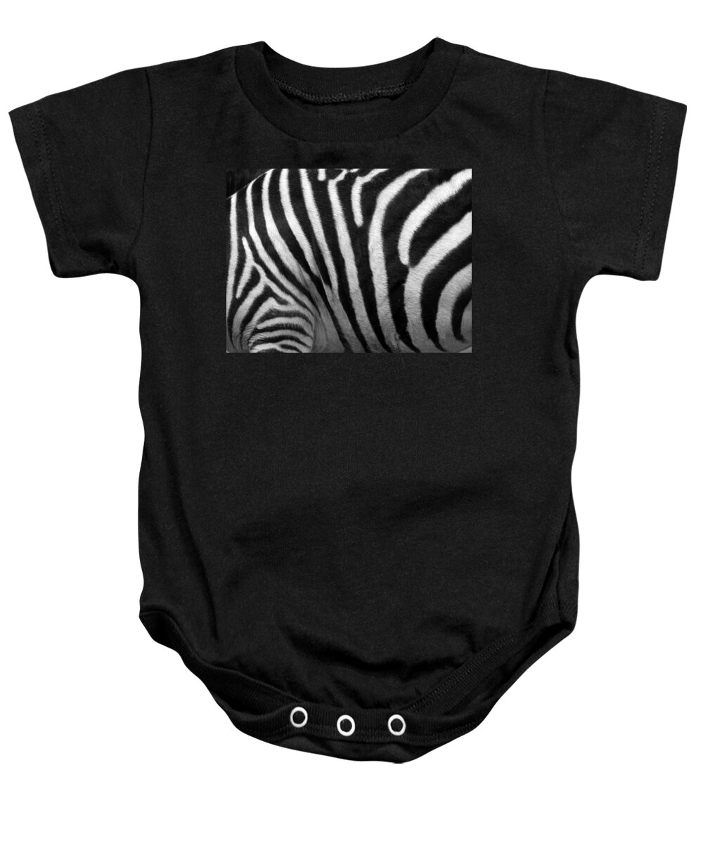 Zebra Baby Onesie featuring the photograph Zebra Stripes by George Jones