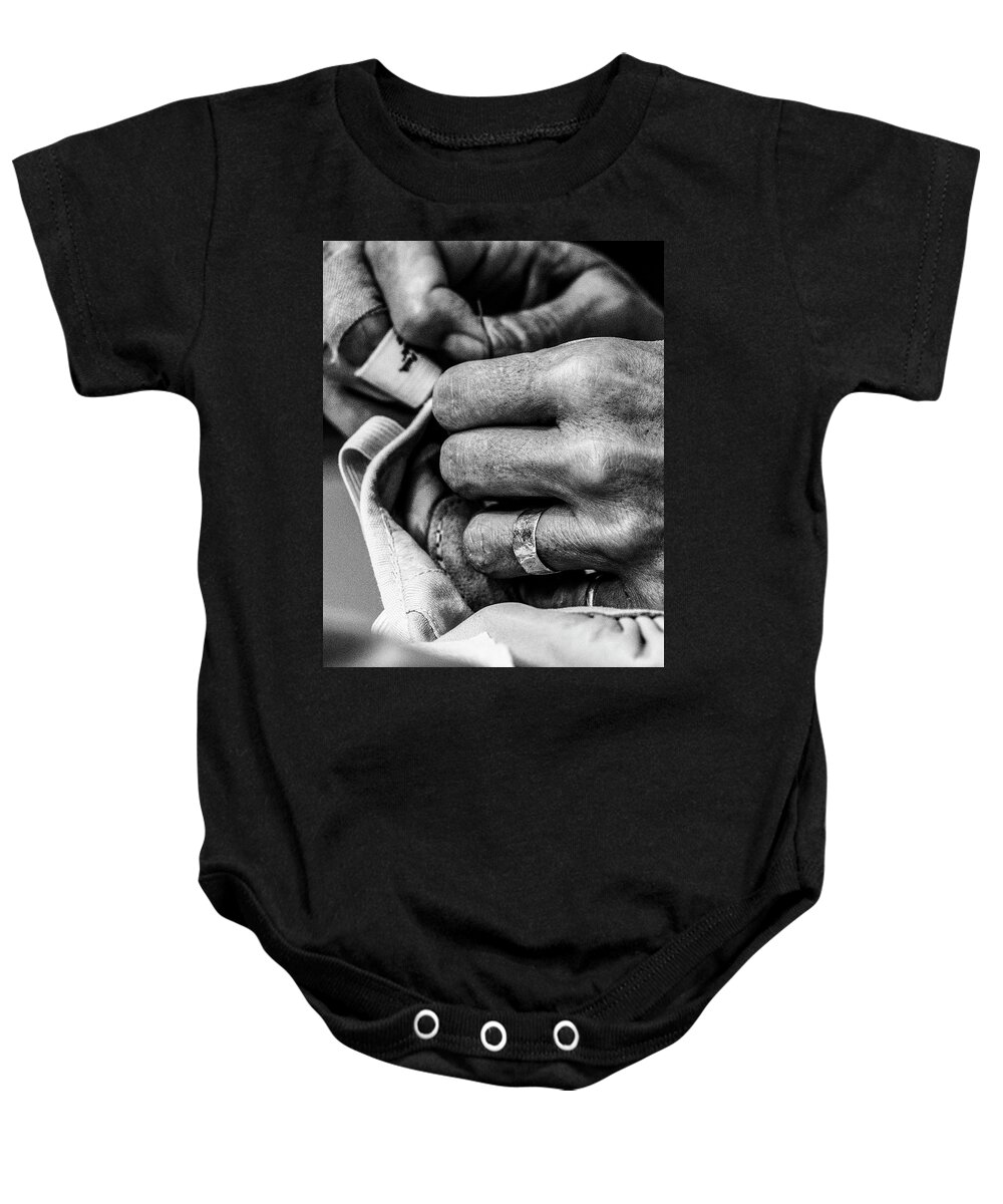 Sewing Baby Onesie featuring the photograph 016 - Theresa Sewing by David Ralph Johnson
