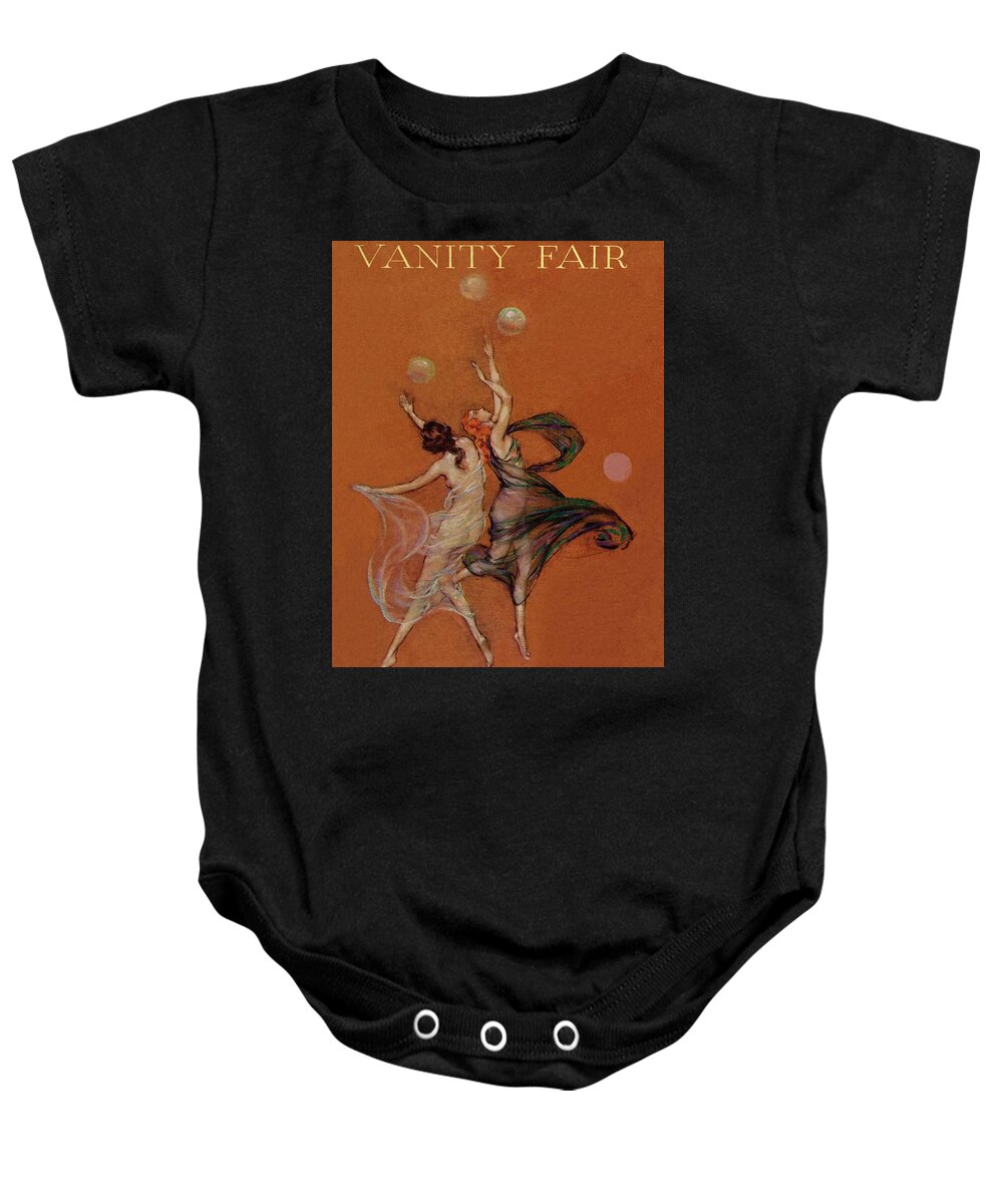 #new2022 Baby Onesie featuring the painting A Vanity Fair Cover Of Nymphs by Warren Davis