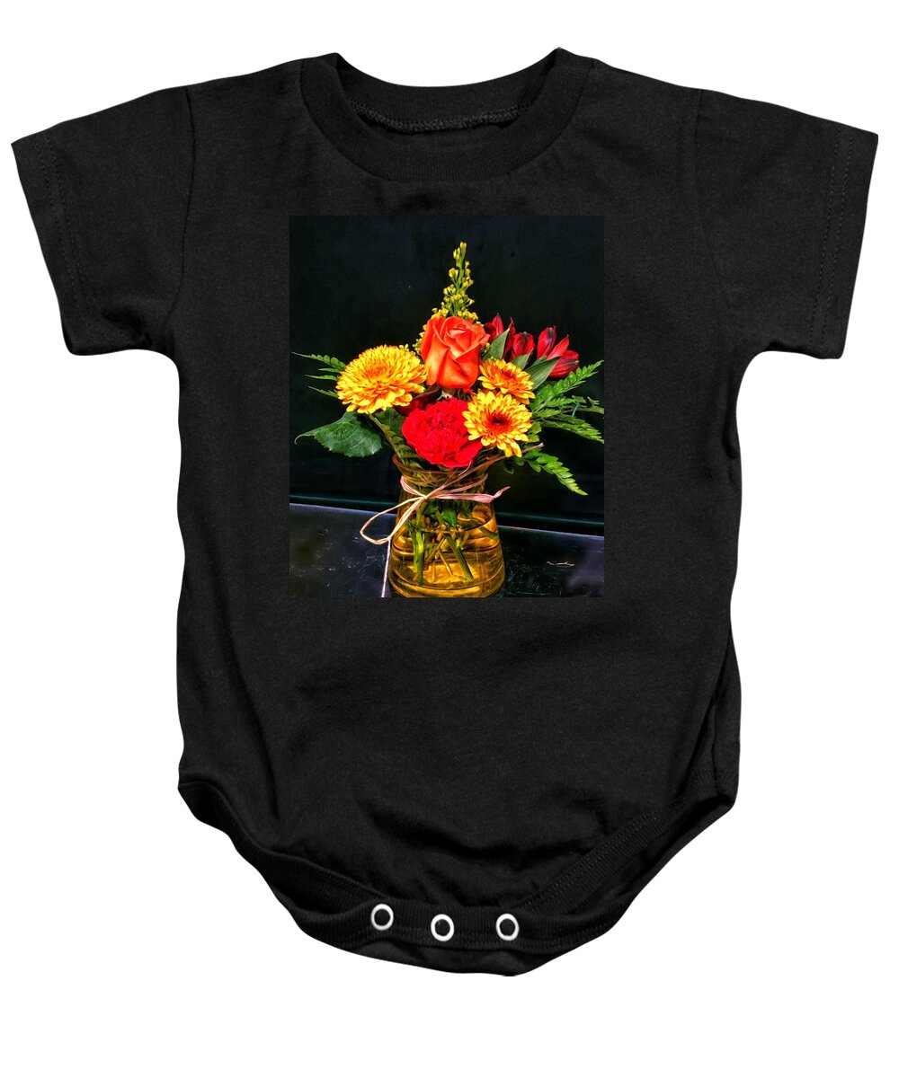 Floral Baby Onesie featuring the photograph Autumn Arrangement #1 by Catherine Melvin