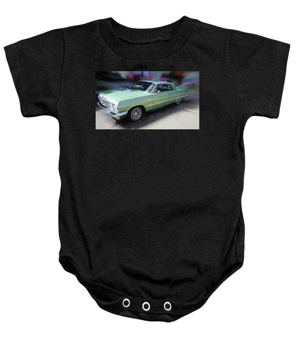 Low Rider Baby Onesie featuring the photograph Chevy Low Rider by Cathy Anderson