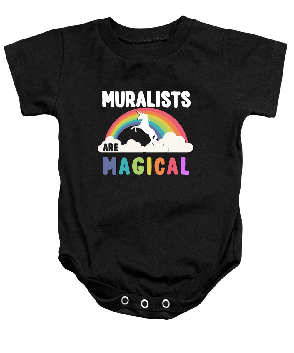 Unicorn Baby Onesie featuring the digital art Muralists Are Magical #1 by Flippin Sweet Gear