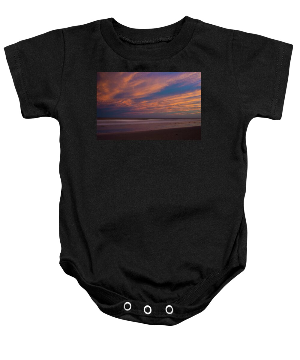 Sun Set Baby Onesie featuring the photograph Sunset at the Beach #1 by Alan Goldberg