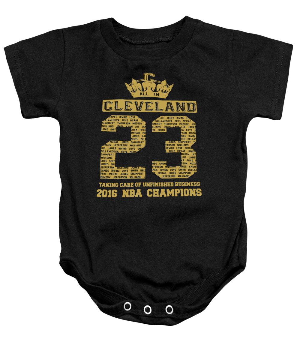 2016 Nba Champions Cleveland Cavaliers Team Jersey Lebron James 23 Cavs  game Onesie by Cooper Tyson - Pixels